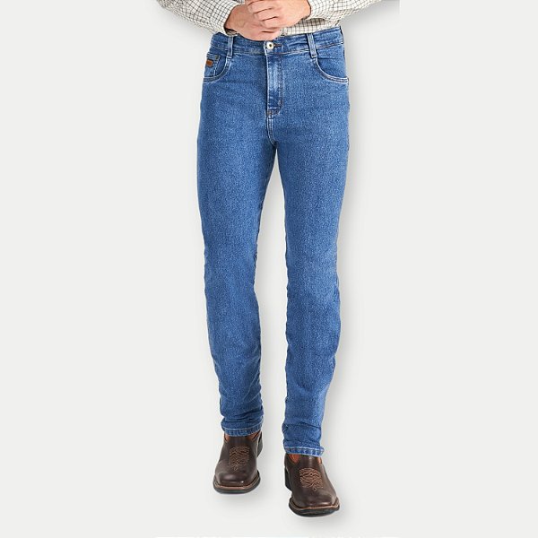CALÇA MAX DENIM JEANS MÉDIO COM ELASTANO COUNTRY MASCULINA ADULTO