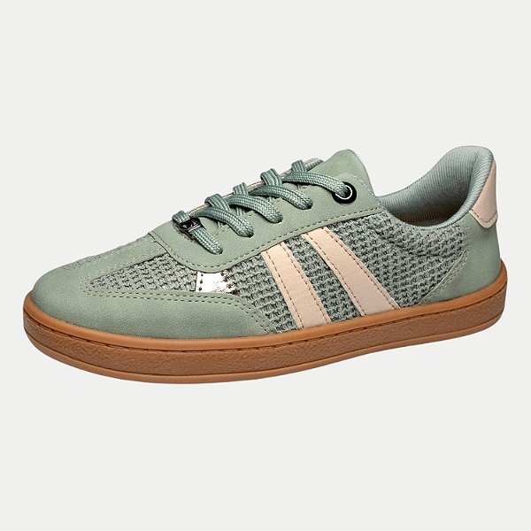 TÊNIS DAKOTA CASUAL VERDE COM CADARÇO FEMININO ADULTO