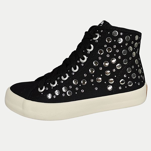 BOTA STREET STAR CASUAL PRETO LONA COM CADARÇO FEMININA ADULTO