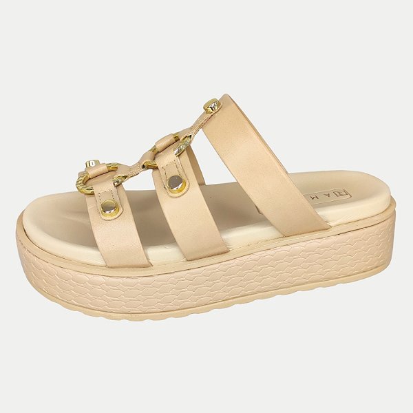 TAMANCO RAMARIM ANABELA MÉDIA NUDE FEMININA ADULTO