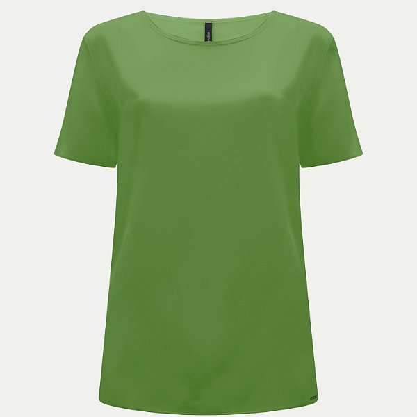 BLUSA LUNENDER MANGA CURTA VISCOSE VERDE FEMININA ADULTO