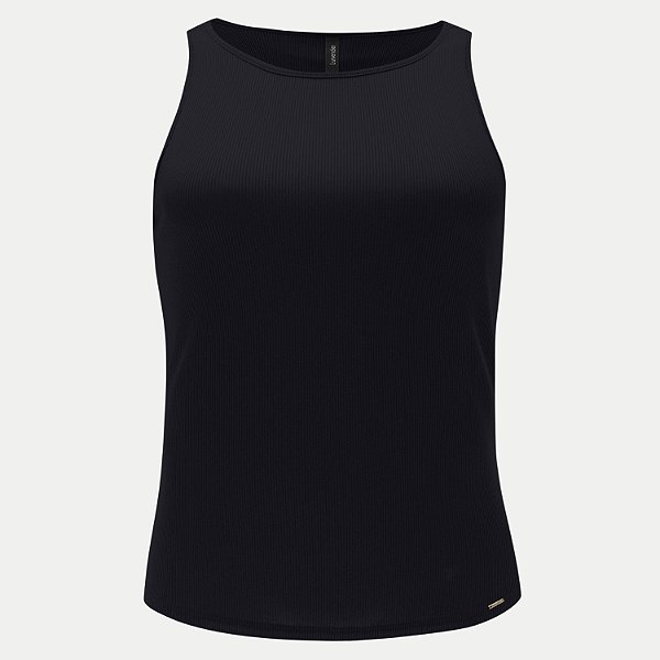 BLUSA LUNENDER REGATA POLIESTER PRETA FEMININA ADULTO