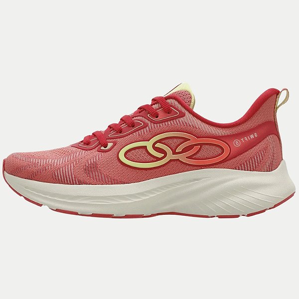 TÊNIS OLYMPIKUS SWIFT 5 RUNNING SOLADO DE BORRACHA CEREJA FEMININO ADULTO