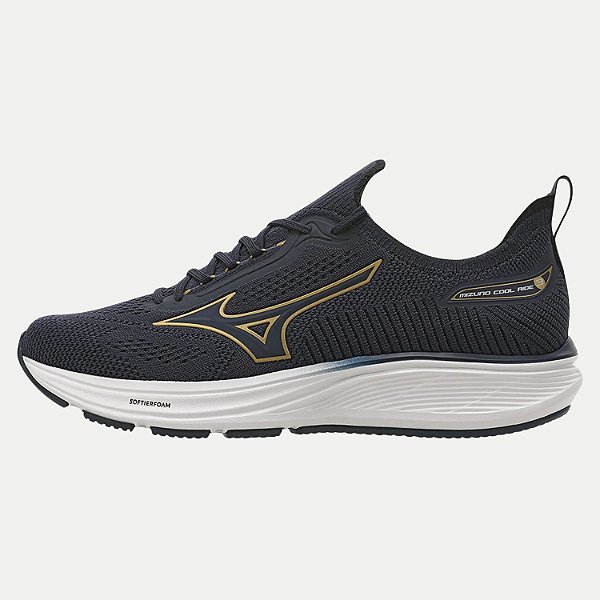 TÊNIS MIZUNO COOL RIDE 3 AZUL MARINHO SOLADO DE BORRACHA MASCULINO ADULTO