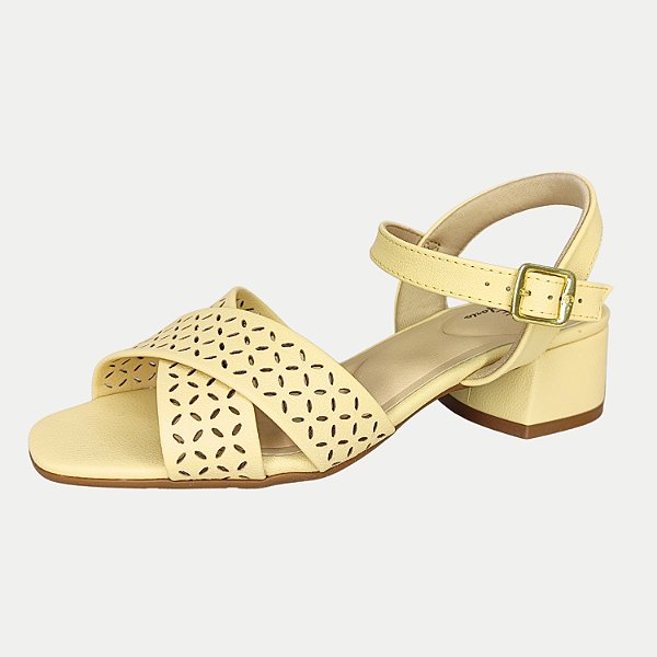 SANDALIA MODARE SALTO MEDIO SALTO ACTIVE AMARELO CLARO FEMININA ADULTO