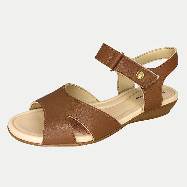 SANDALIA MODARE ANABELA BAIXA  AVELÃ FEMININA ADULTO