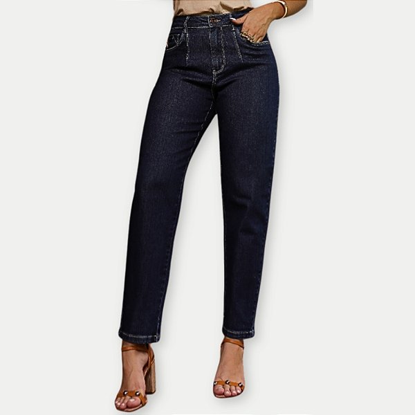 CALÇA MAC JEANS JEANS MÉDIO BRUTO MOM FEMININA ADULTO