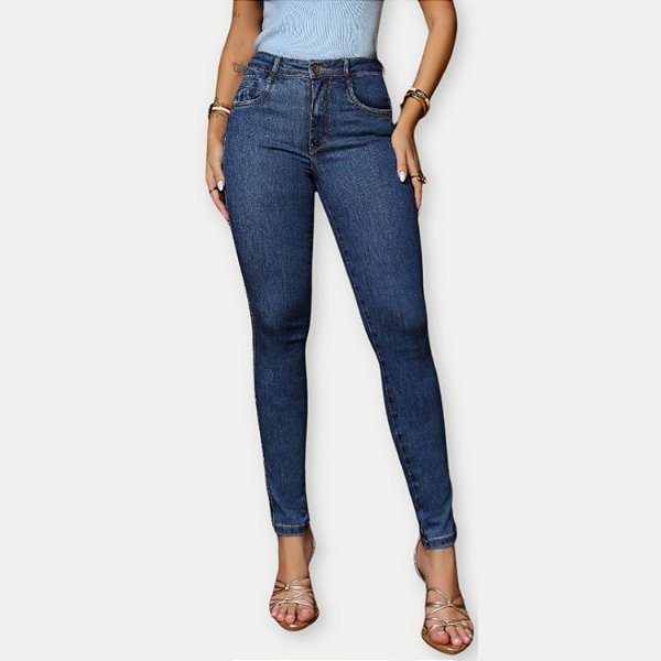 CALÇA MAC JEANS JEANS MÉDIO COM ELASTANO SKINNY FEMININA ADULTO
