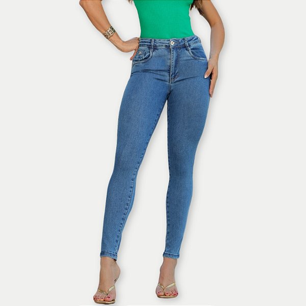 CALÇA MAC JEANS JEANS MÉDIO COM ELASTANO SKINNY FEMININA ADULTO