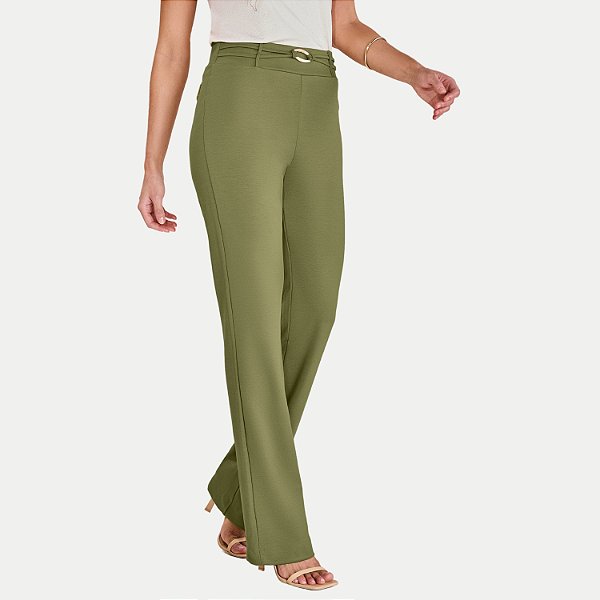 CALÇA MIRA VEST MALHA ALFAIATARIA VERDE FEMININA ADULTO
