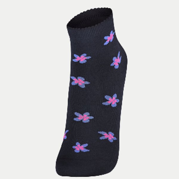 MEIA LUPO SOQUETE CANO MÉDIO AZUL MARINHO FEMININO ADULTO