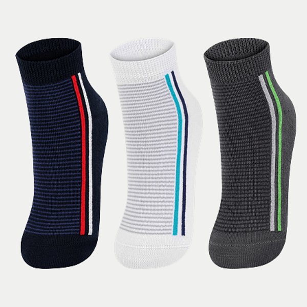 MEIA LUPO KIDS PACOTE COM 3 PARES  SOQUETE MASCULINA INFANTIL(CORES SORTIDAS) 297852-P