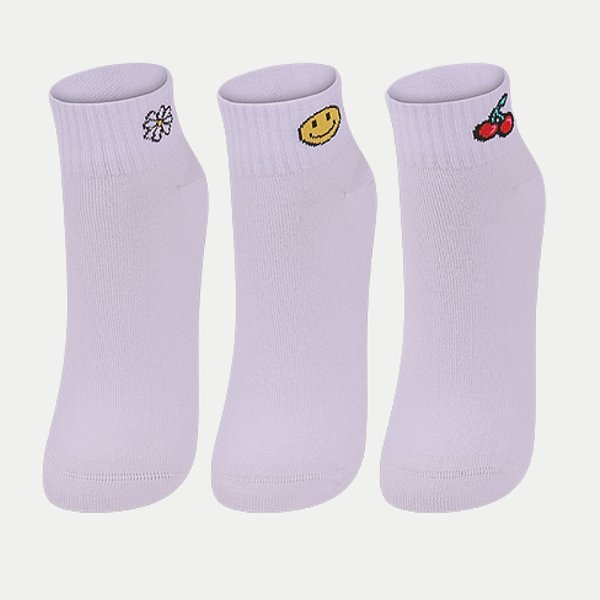 MEIA LUPO SOCKS PACOTE COM 3 PARES SOQUETE BRANCO FEMININO ADULTO