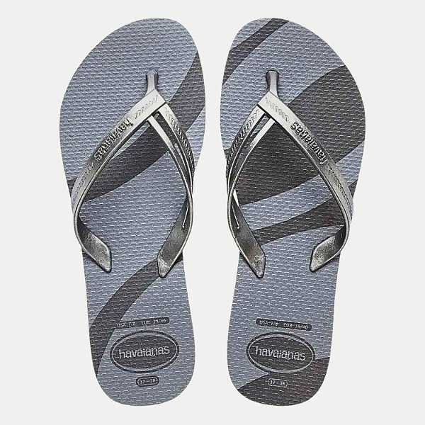 CHINELO HAVAIANAS ELEGANCE PRINT DEDO CINZA FEMININO ADULTO