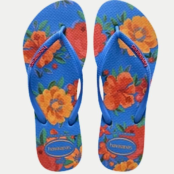 CHINELO HAVAIANAS SLIM SUMMER BLISS DEDO AZUL CELESTE FEMININO ADULTO