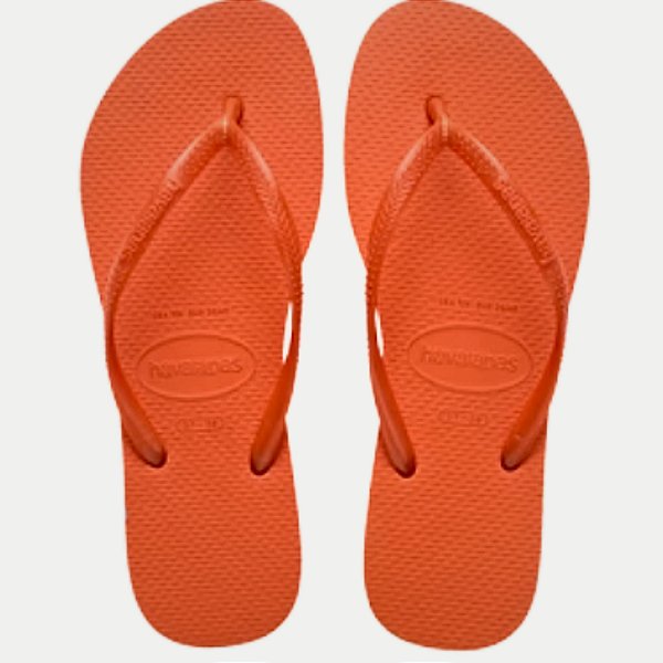 CHINELO HAVAIANAS SLIM LISA DEDO LARANJA FEMININO ADULTO
