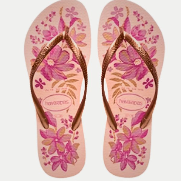 CHINELO HAVAIANAS SLIM ORGANIC DEDO ROSA FEMININO ADULTO