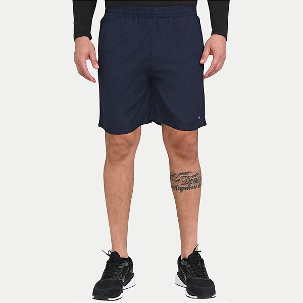 BERMUDA MIZUNO POLIESTER FITNESS AZUL MARINHO MASCULINO ADULTO