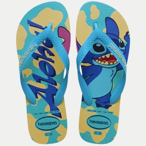 CHINELO HAVAIANAS KIDS TOP DISNEY CLAS STITCH CREME DEDO FEMININA INFANTIL
