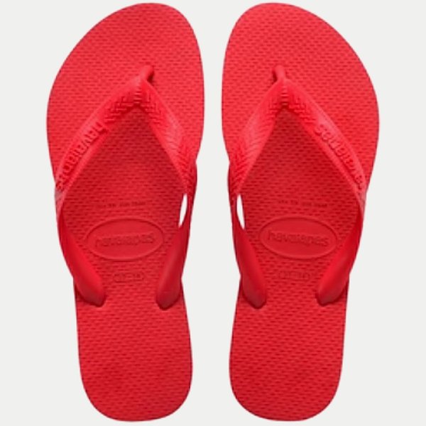 CHINELO HAVAIANAS TOP LISO DEDO VERMELHO FEMININA ADULTO