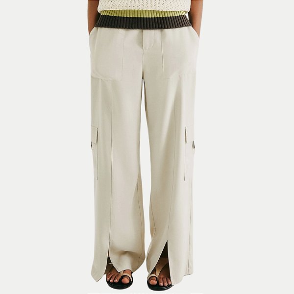 CALÇA HERING MISTA ALFAIATARIA OFFWHITE FEMININA ADULTO