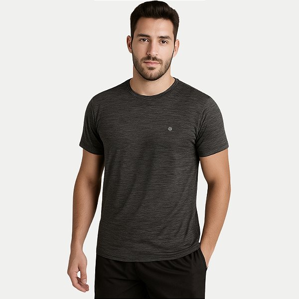 CAMISETA VOLEIO MANGA CURTA FITNESS POLIAMIDA CINZA MASCULINO ADULTO