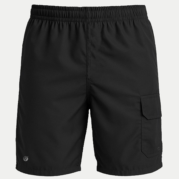 BERMUDA VOLEIO POLIESTER COM ELASTANO PRETO MASCULINO ADULTO