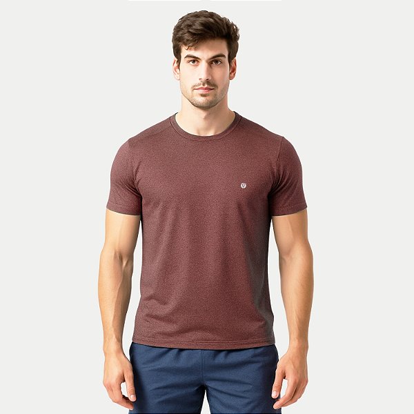CAMISETA VOLEIO MANGA CURTA FITNESS POLIAMIDA BORDÔ MASCULINO ADULTO