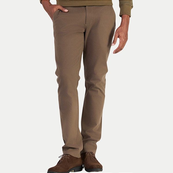 CALÇA LEE BRIM COM ELASTANO ESPORTE FINO MARROM  MASCULINO ADULTO