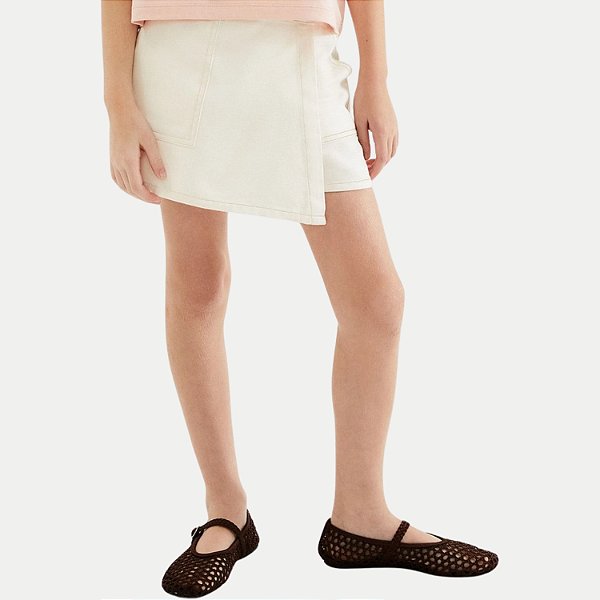 SHORT SAIA HERINGKIDS BRIM BRUTO BÁSIC OFFWHITE FEMININA INFANTIL