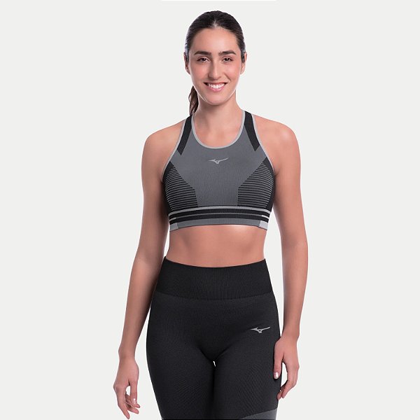 TOP MIZUNO REGATA  POLIAMIDA FITNESS GRAFITE FEMININA ADULTO