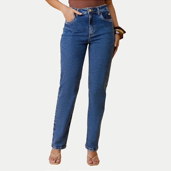 CALÇA OGNUS JEANS MÉDIO COM ELASTANO COMFORT FEMININA ADULTO