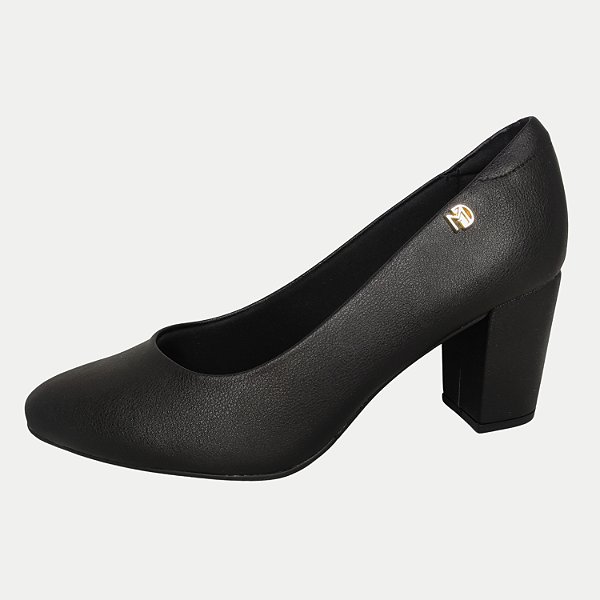 SAPATO MODARE SALTO ALTO SCARPIN PRETO FEMININA ADULTO