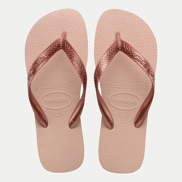 CHINELO HAVAIANAS TOP TIRAS ROSA LISA FEMININO ADULTO