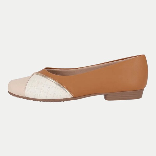 SAPATO PICCADILLY SALTO BAIXO ACTIVE CARAMELO FEMININO ADULTO