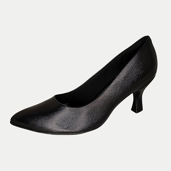 SAPATO PICCADILLY SALTO ALTO SCARPIN PRETO FEMININO ADULTO
