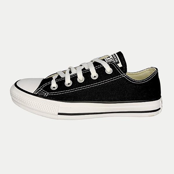 TÊNIS CONVERSE CASUAL DE LONA PRETO UNISEX ADULTO
