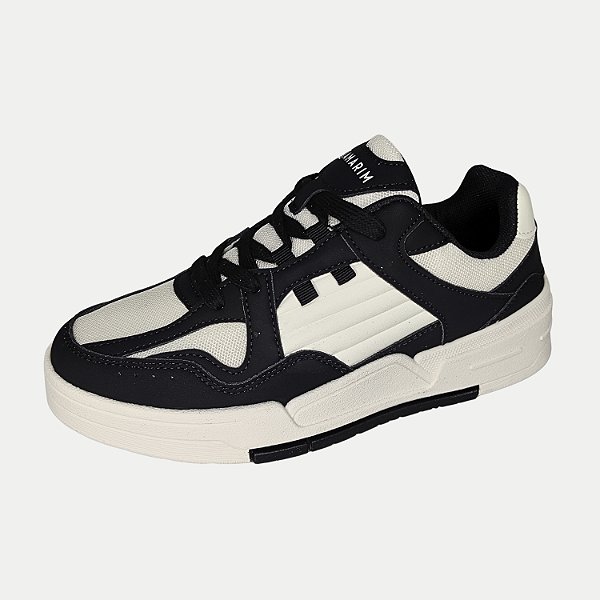 TÊNIS RAMARIM CASUAL COM CADARÇO PRETO FEMININO ADULTO