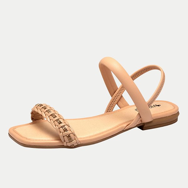 SANDALIA MISSISSIPI RASTEIRA  NUDE FEMININA ADULTO