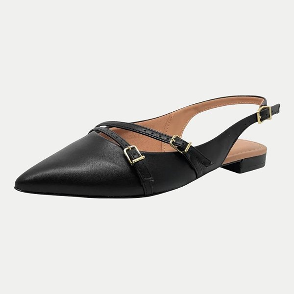 SAPATILHA VIZZANO BICO FINO CHANEL PRETO FEMININA ADULTO