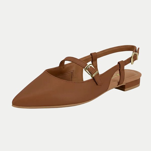 SAPATILHA VIZZANO BICO FINO CHANEL MOCCA MARROM FEMININA ADULTO