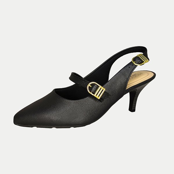 SAPATO MODARE SALTO MEDIO CHANEL PRETO FEMININO ADULTO