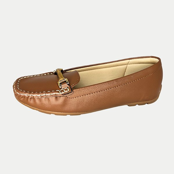 SAPATO MODARE MOCASSIM AVELÃ MARROM FEMININO ADULTO