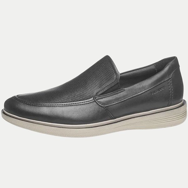 SAPATO PEGADA SIDER DE COURO PRETO  MASCULINO ADULTO