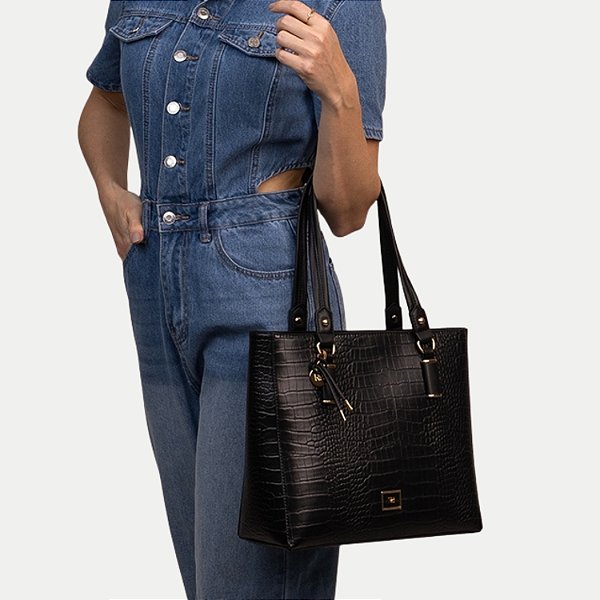 BOLSA RAFITTHY OMBRO SINTETICO PRETO FEMININO ADULTO