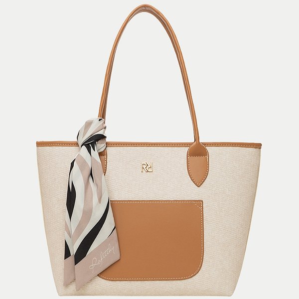 BOLSA RAFITTHY OMBRO SINTETICO COM LENÇO OFFWHITE FEMININO ADULTO