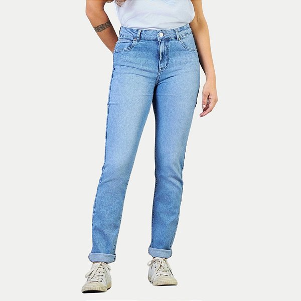 CALÇA LEE JEANS CLARO COM ELASTANO COMFORT FEMININO ADULTO