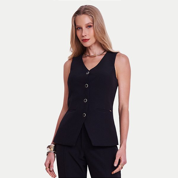 COLETE ILICITO REGATA POLIESTER PRETO FEMININO ADULTO
