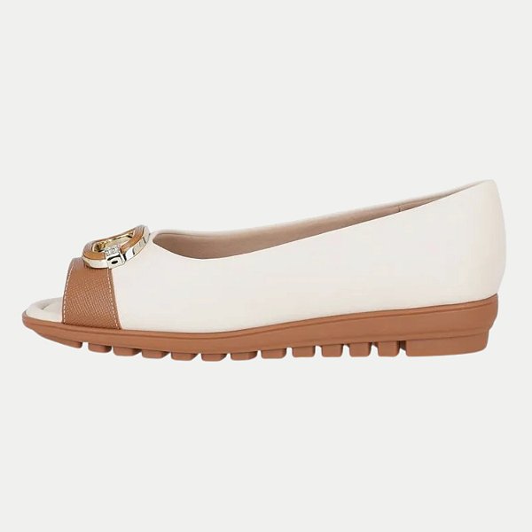 SAPATO PICCADILLY ANABELA BAIXO OFFWHITE FEMININO ADULTO