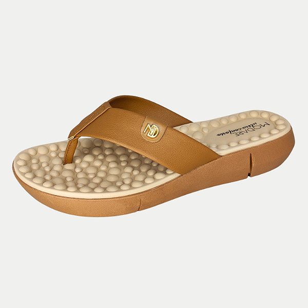 TAMANCO MODARE ANABELA BAIXO  MASSAGEADOR CARAMELO FEMININO ADULTO